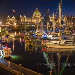 Victoria BC Victoria Parliament and Empress Christmas Lights.jpg
