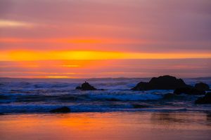 Cannon Beach Burning Skies