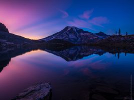 Mount Rainier Photography Sunset Tarn Reflection Purples.jpg