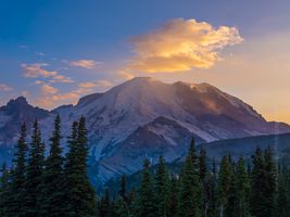 Mount Rainier Photography Sunlit Dusk Clouds.jpg