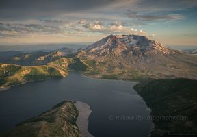 Aerial Mount St Helens Approach Spriti Lake