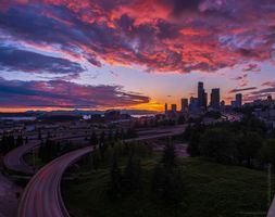 Seattle Sunset From Rizal Fuji GFX50s